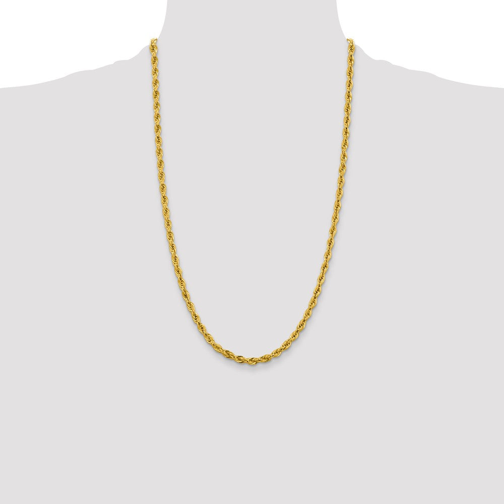 Buy 14K Gold 26-Inch Semi-Solid Rope Chain, 4.25mm - Stylish Luxury Jewelry