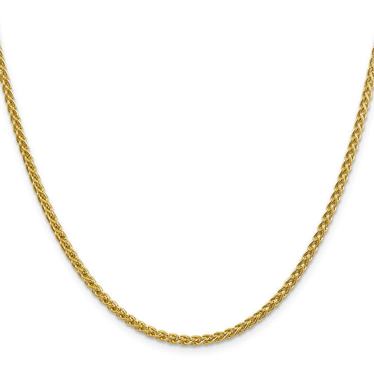 Shop Stylish 14K Gold 22-Inch Semi-Solid Wheat Chain, 2.75mm, Luxury Design