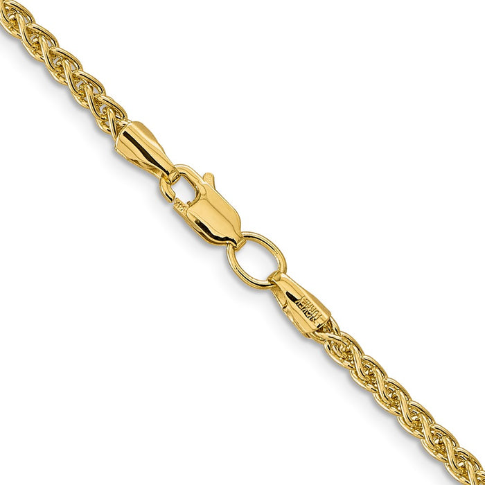 Buy 14K Gold 24-Inch 2.75mm Semi-Solid Wheat Chain - Stylish Luxury Accessory-3
