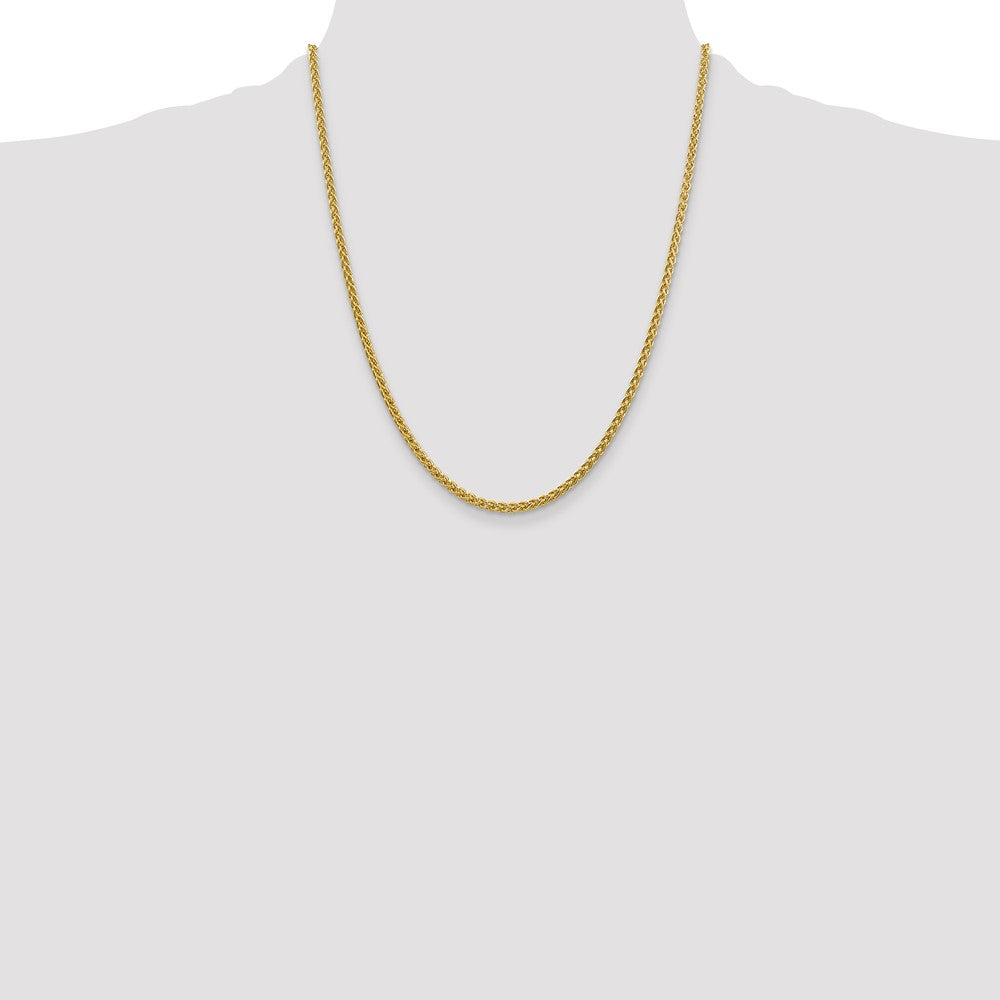 Shop Stylish 14K Gold 22-Inch Semi-Solid Wheat Chain, 2.75mm, Luxury Design
