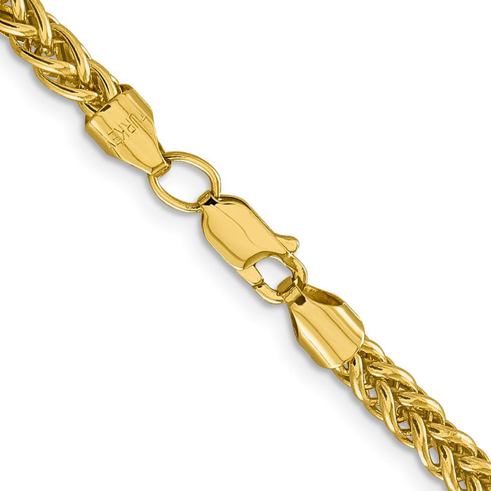 Buy 14K Gold 26-Inch Semi-Solid Wheat Chain - 4.65mm Luxury Style-3