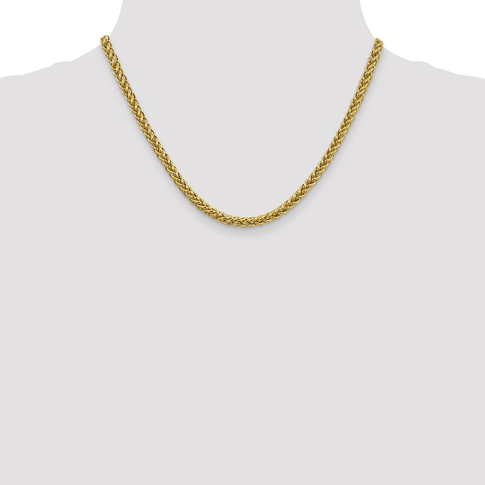 High-Quality 14K Gold 16-Inch 4.65mm Wheat Chain - Stylish & Durable Design