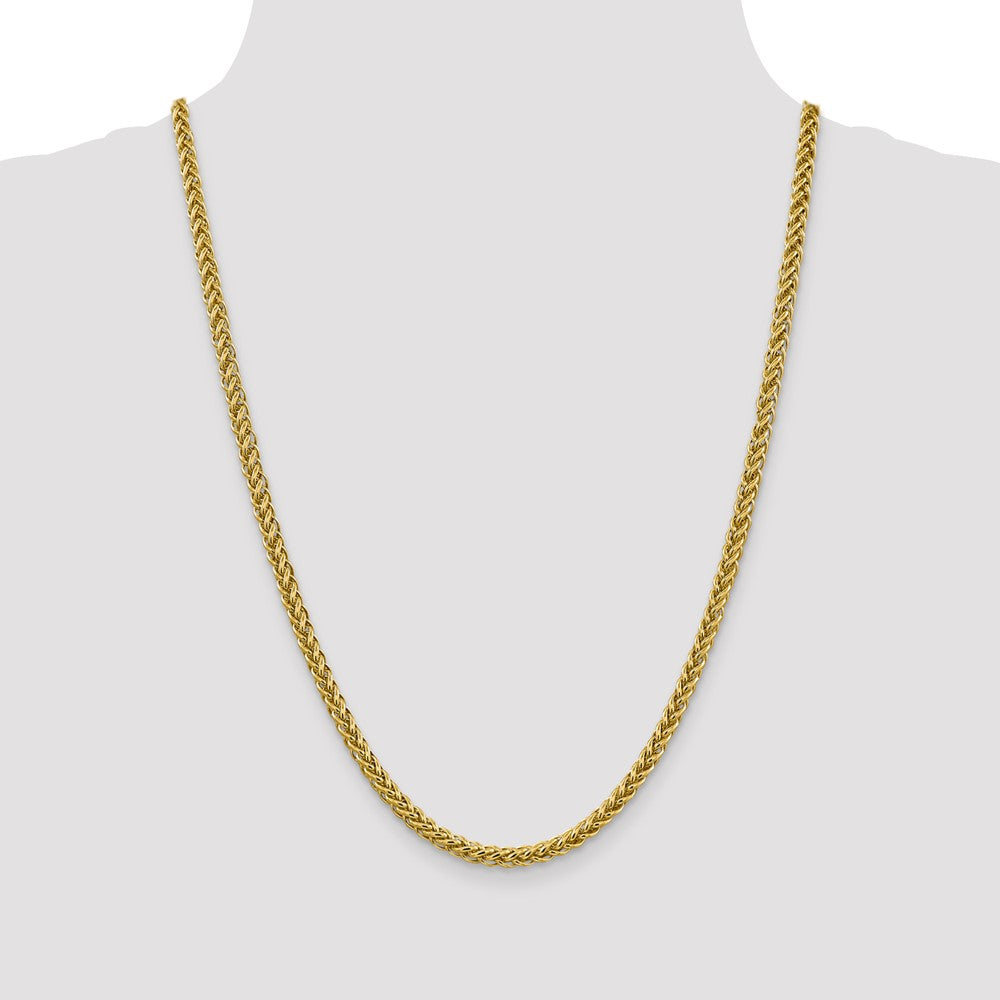 Shop Luxury 14K Gold 24-Inch 4.65mm Wheat Chain - Stylish Semi-Solid Design