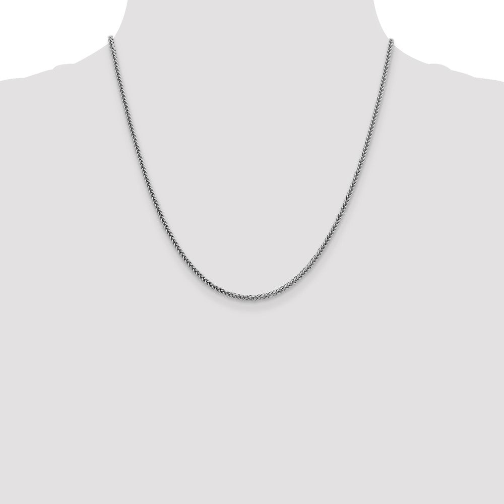 Shop 14K White Gold 20-Inch 2.35mm Wheat Chain - Stylish & Affordable Luxury!