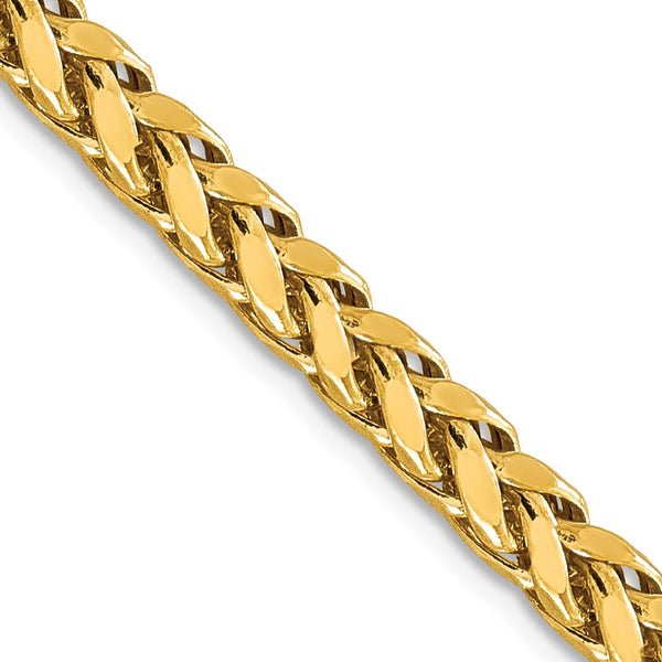 14K Gold Diamond-Cut Wheat Chain - 5mm