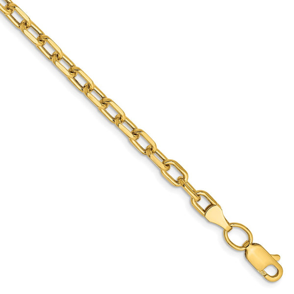 14K Gold 3.7mm Semi-Solid Double Link Cable Chain