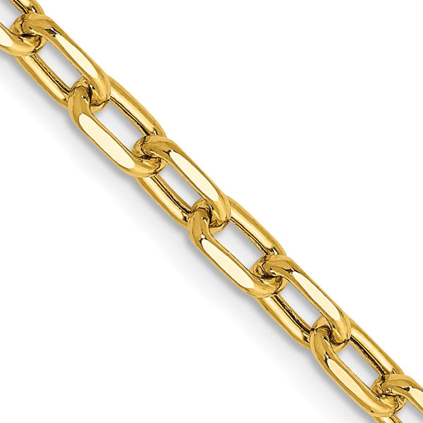 14K Gold Diamond-Cut Open Link Cable Chain - 3.7mm