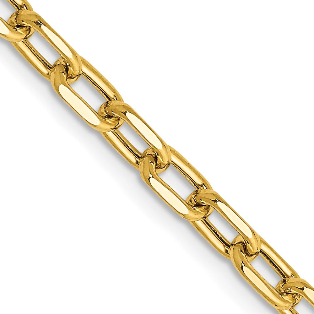 Order Stylish 14K Gold 22-Inch 3.7mm Diamond-Cut Open Link Chain - Luxury Value!