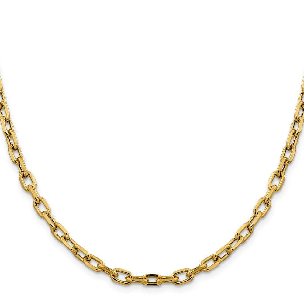 Shop Luxury 14K Gold 24-Inch 4.9mm Diamond-Cut Open Link Chain - Stylish & Affordable