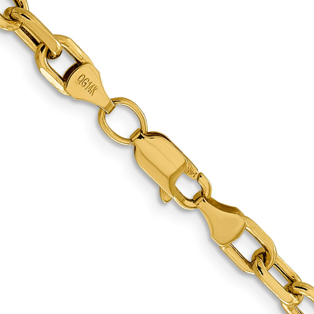Shop Luxury 14K Gold 24-Inch 4.9mm Diamond-Cut Open Link Chain - Stylish & Affordable