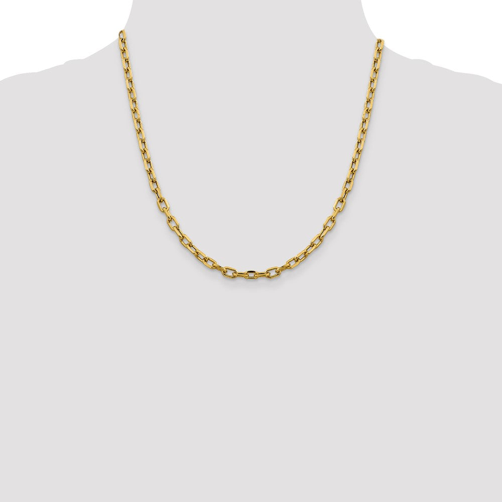 High-Quality 14K Gold 20-Inch 4.9mm Diamond-Cut Cable Chain - Stylish Value!