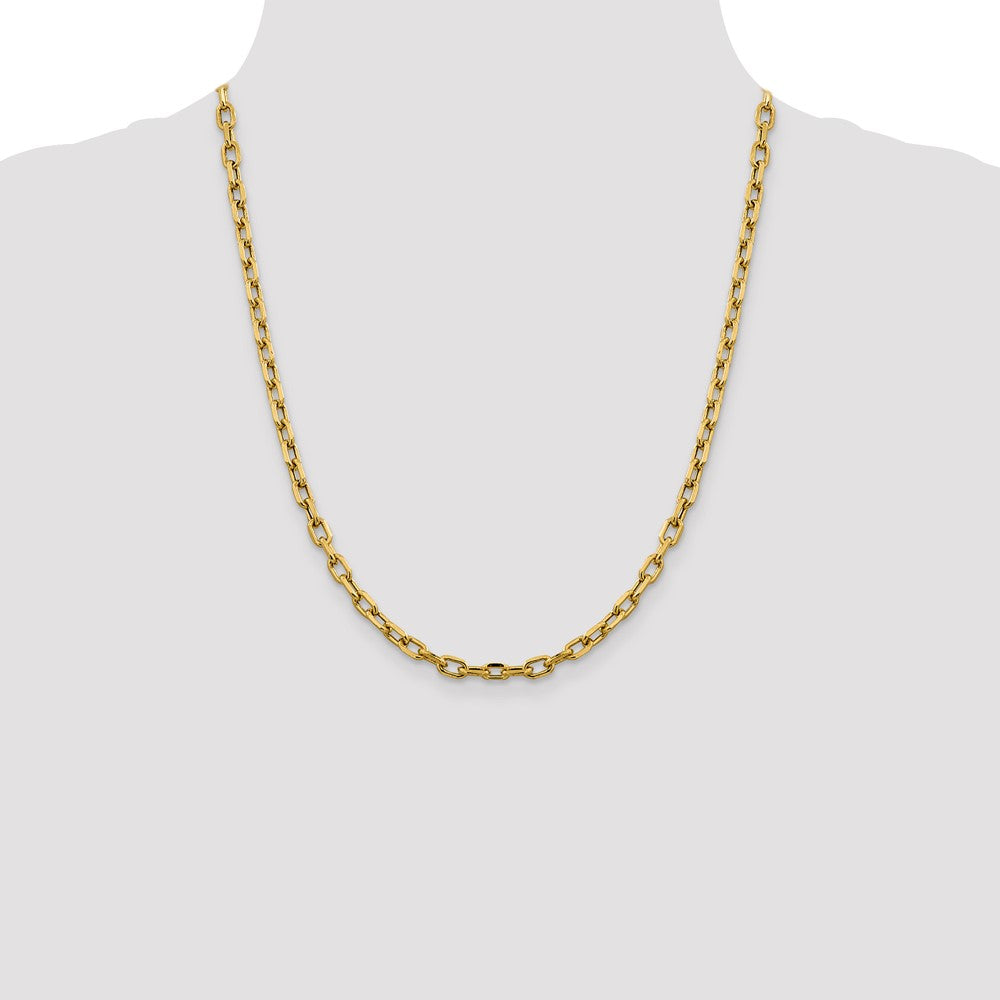 High-Quality 22-Inch 14K Gold 4.9mm Diamond-Cut Cable Chain - Stylish Value!