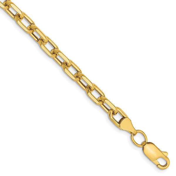 14K Gold 4.9mm Semi-Solid Double Curb Chain