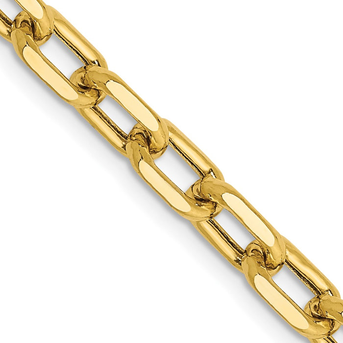 Shop Luxury 14K Gold 24-Inch 4.9mm Diamond-Cut Open Link Chain - Stylish & Affordable-1