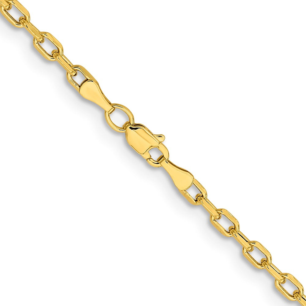 Shop Stylish 14K Yellow Gold 24" Diamond-Cut 3mm Open Link Chain - Luxury Quality