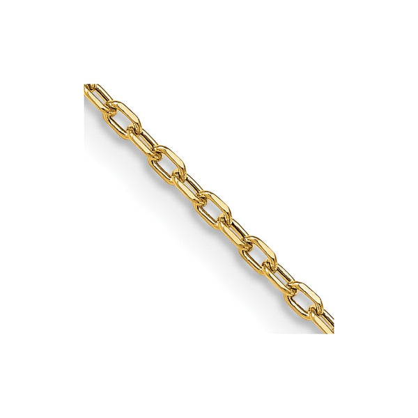 14K Yellow Gold Diamond-Cut Cable Chain