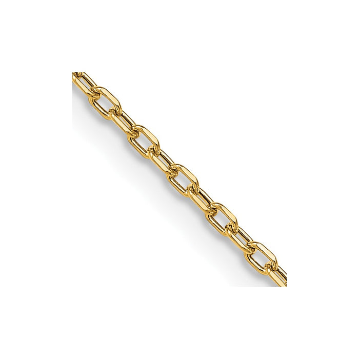 Shop Stylish 14K Yellow Gold 24" Diamond-Cut 3mm Open Link Chain - Luxury Quality-1