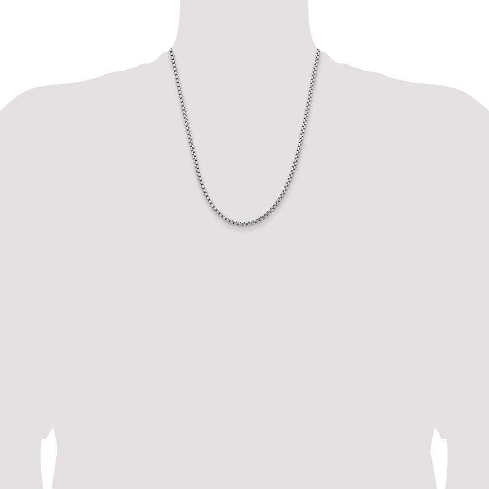Exclusive 22-Inch 14K White Gold Box Chain - Stylish 3.6mm Design