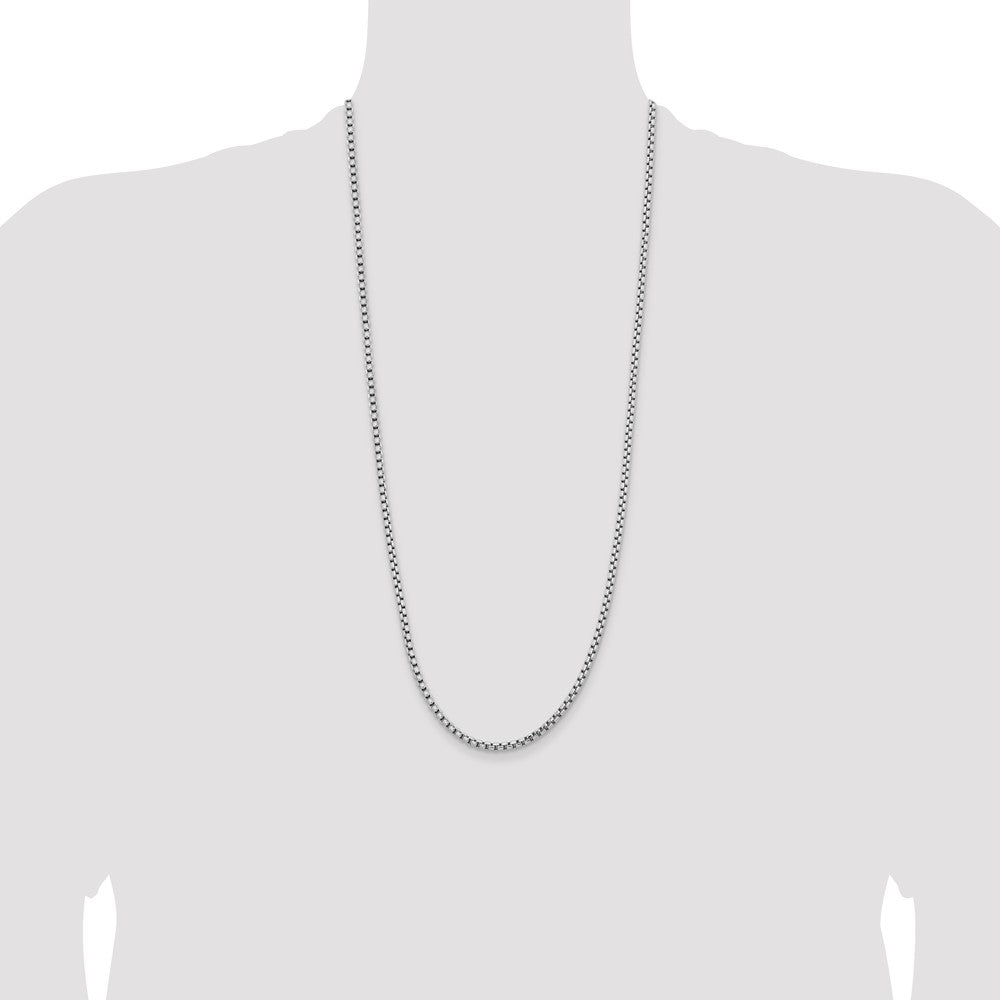 Shop Stylish 30-Inch 3.6mm 14K White Gold Box Chain - Luxury Quality!