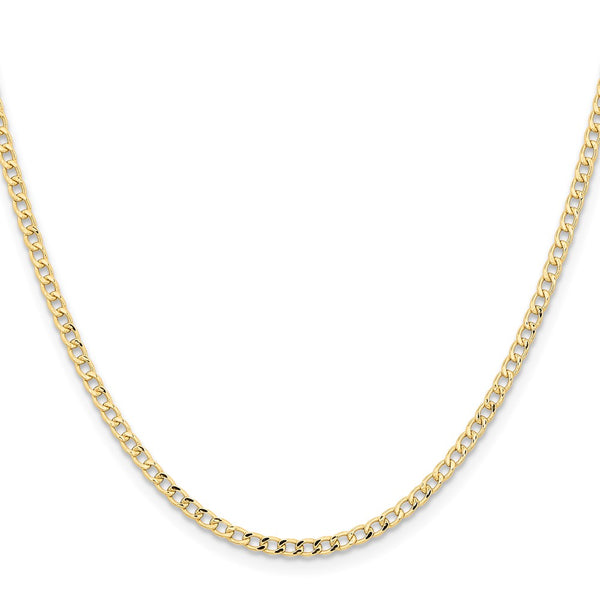 14K Gold 20-Inch Curb Chain, 2.85mm Links