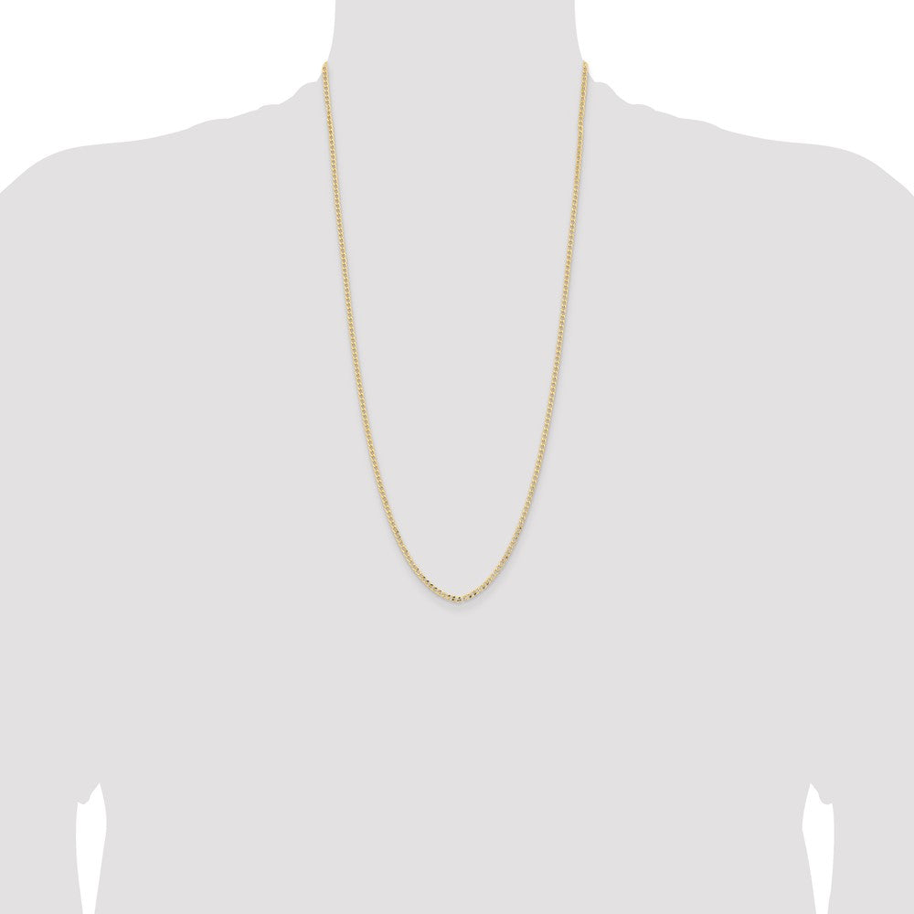 High-Quality 28-Inch 14K Gold Curb Chain, 2.85mm - Stylish Value Accessory