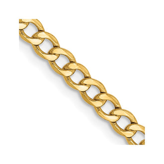 High-Quality 28-Inch 14K Gold Curb Chain, 2.85mm - Stylish Value Accessory