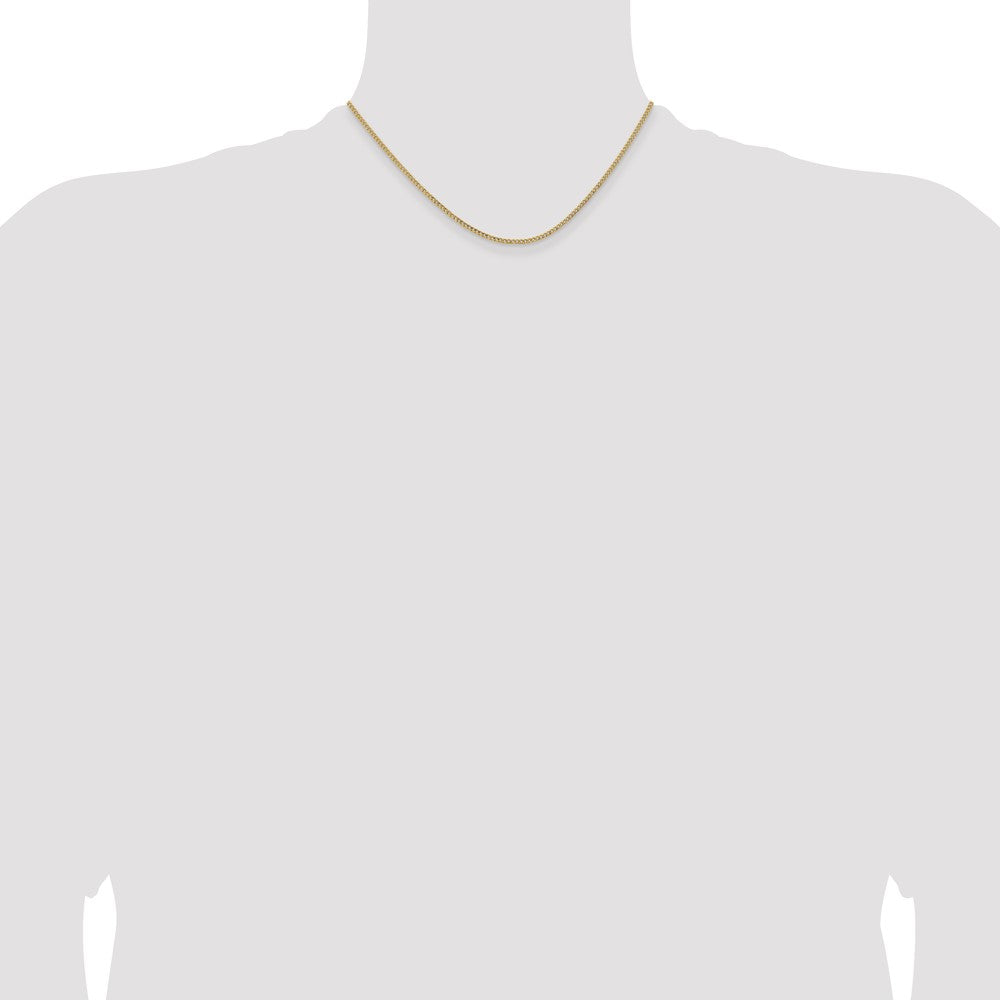 Shop Exclusive 14K Gold 16-Inch Semi-Solid Curb Chain - Stylish 1.85mm Design