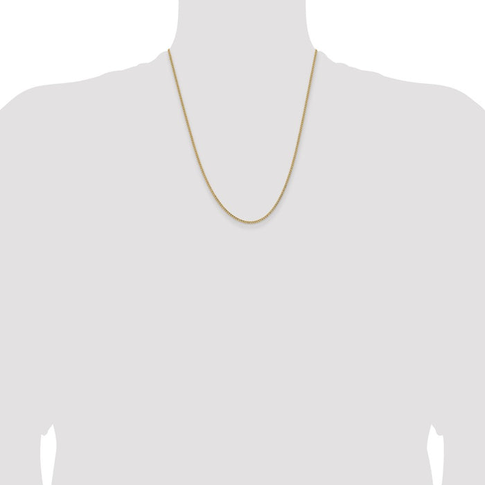 Shop Affordable 14K Gold 22-Inch Semi-Solid Curb Chain, 1.85mm Thickness-4