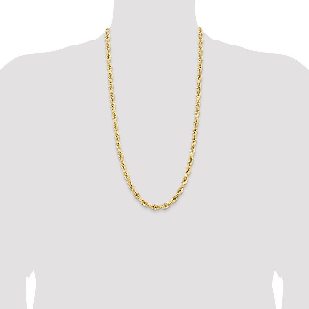 Shop Exclusive 28-Inch 7mm 14K Gold Rope Chain - Stylish & Affordable Luxury!
