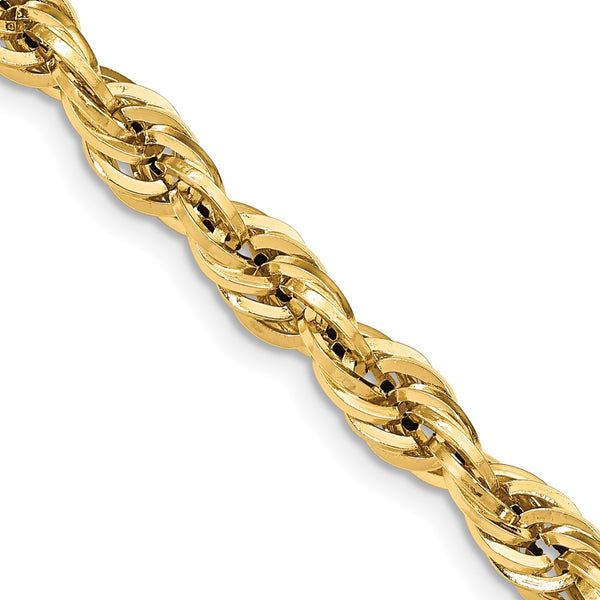 14K Gold 7mm Semi-Solid Rope Chain