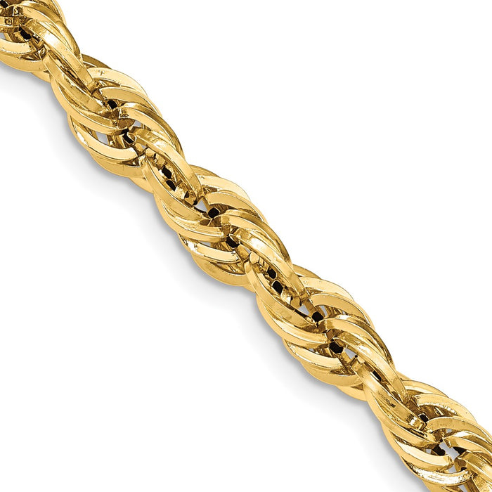 Shop 14K Gold 24-Inch 7mm Semi-Solid Rope Chain - Stylish Luxury Accessory-1