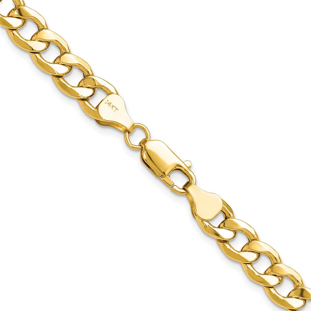 Shop Luxury 14K Gold 7.5mm Semi-Solid Curb Chain - Affordable Elegance