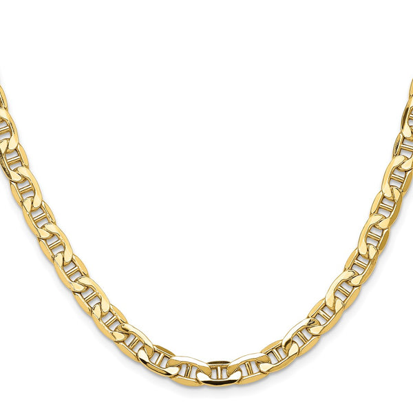 14K Gold 6.25mm Semi-Solid Anchor Chain