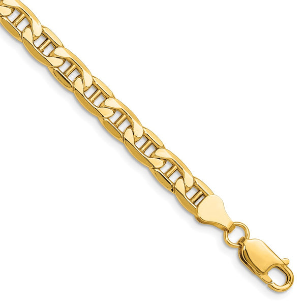 14K Gold 6.25mm Semi-Solid Anchor Link Chain