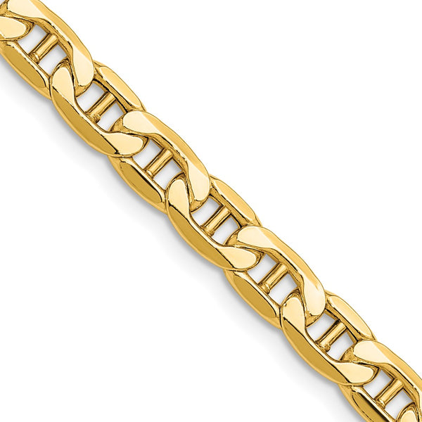 14K Gold 6.25mm Semi-Solid Anchor Chain