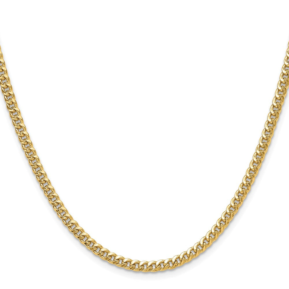 Shop Luxury 14K Gold 3.5mm Semi-Solid Miami Cuban Link Chain - Stylish Value