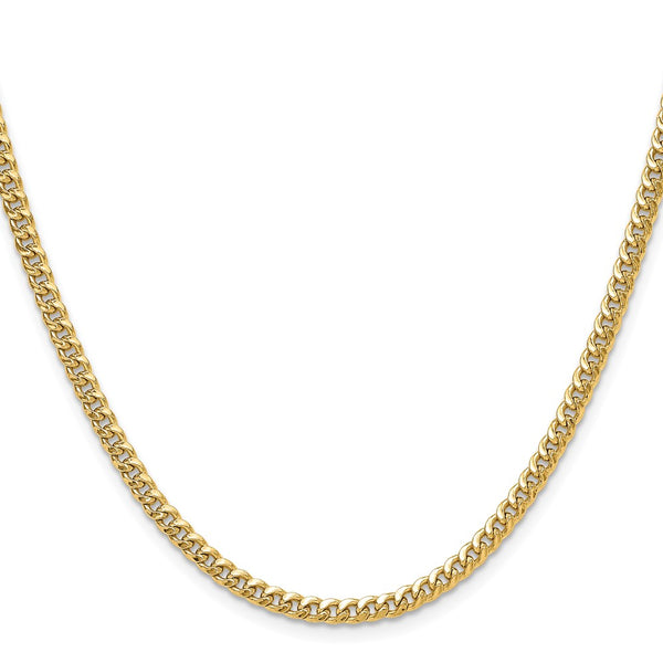 14K Gold 3.5mm Semi-Solid Miami Cuban Link Chain - Style GR1-1001537