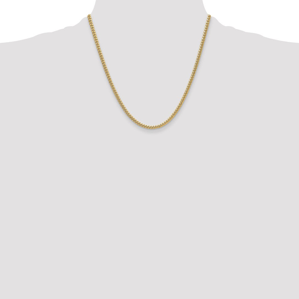 Shop Luxury 14K Gold 3.5mm Semi-Solid Miami Cuban Link Chain - Stylish Value