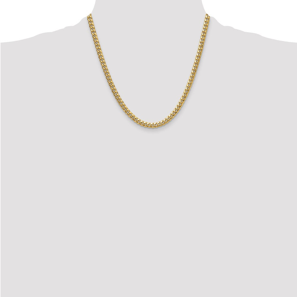 Exclusive 5.25mm 14K Gold Semi-Solid Miami Cuban Link Chain - Stylish Value