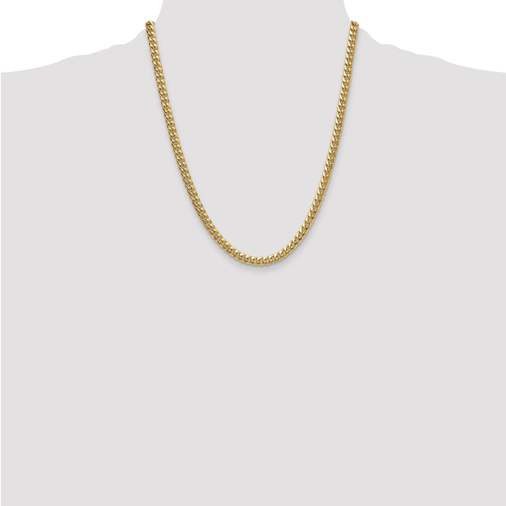 Shop 14K Gold 5.25mm Semi-Solid Miami Cuban Link Chain - Stylish & Affordable!