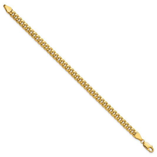 Exclusive 14K Gold 5.25mm Semi-Solid Miami Cuban Link Chain - Stylish Value!