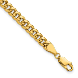 Buy 14K Gold 5.25mm Semi-Solid Miami Cuban Link Chain - Stylish Luxury Value