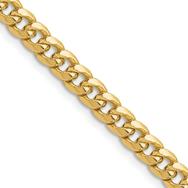 14K Gold 5.25mm Semi-Solid Miami Cuban Link Chain - Style GR1-1001541