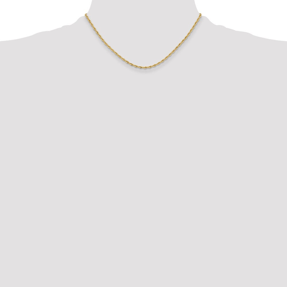 Shop Stylish 14K Yellow Gold 2.5mm Semi-Solid Rope Chain - Luxury Value
