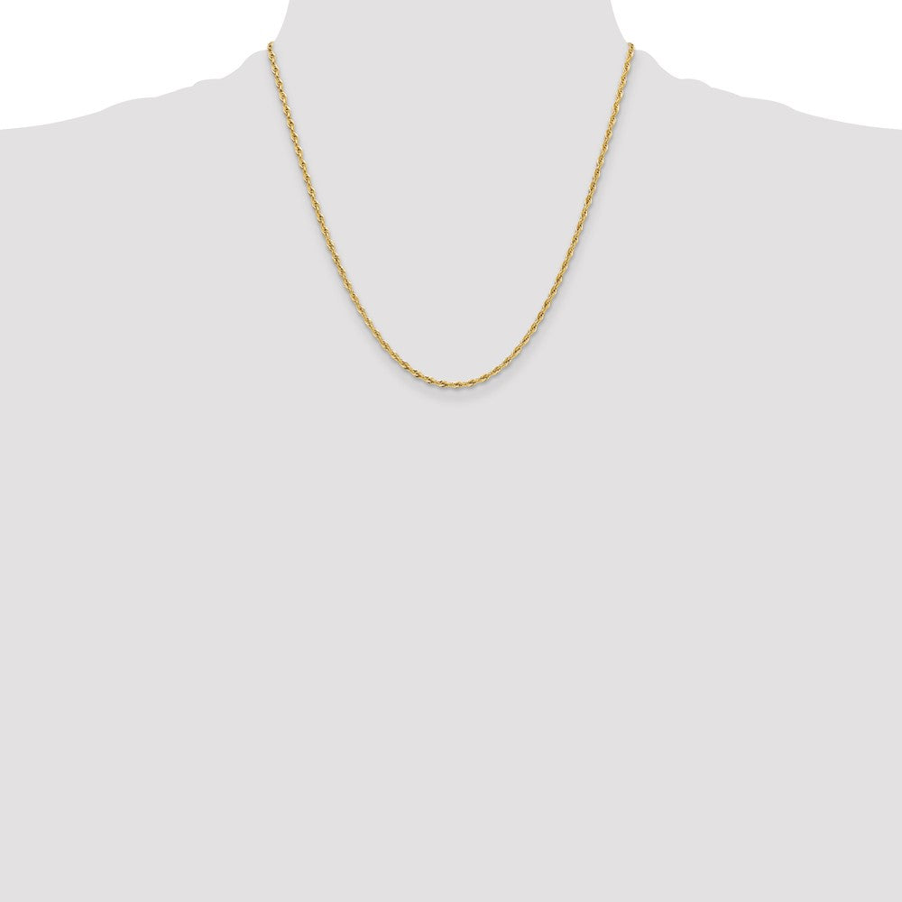 Buy 14K Gold 2.5mm Semi-Solid Rope Chain | Stylish & Affordable Luxury