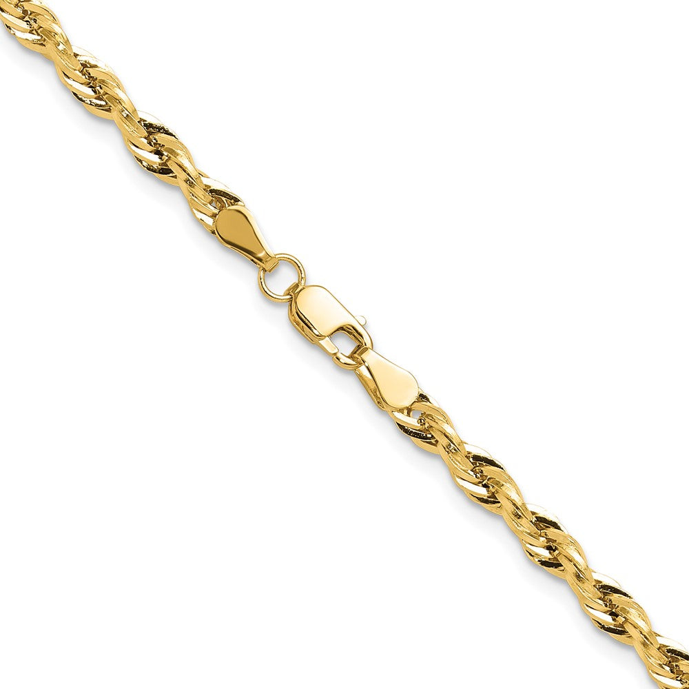 High-Quality 14K Gold 3.5mm Semi-Solid Rope Chain - Stylish & Affordable!