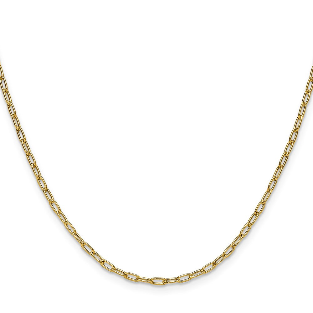Shop 14K Gold 2.2mm Beveled Paperclip Link Chain - Luxury & Stylish Design