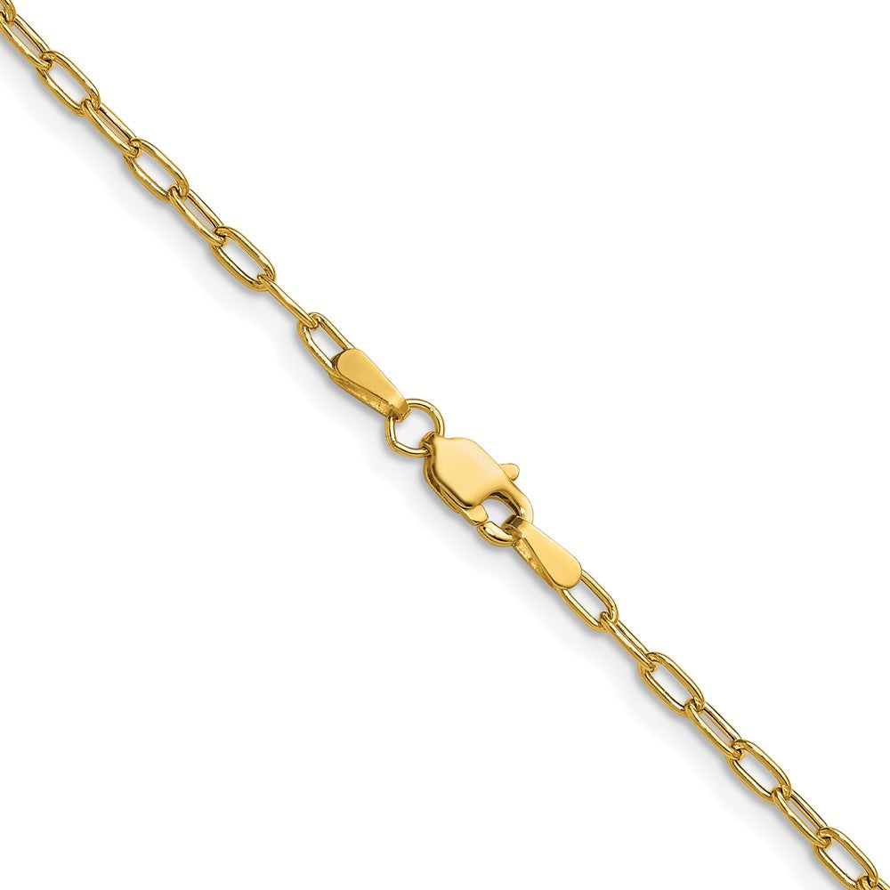 Shop 14K Gold 2.2mm Beveled Paperclip Link Chain - Luxury & Stylish Design