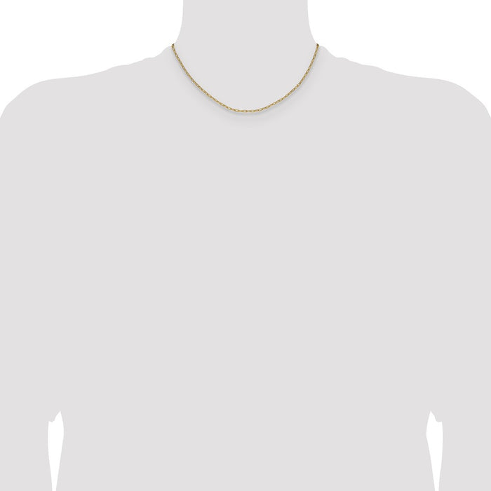 Shop Stylish 14K Gold 2.2mm Beveled Paperclip Chain Necklace - Luxury Value-4