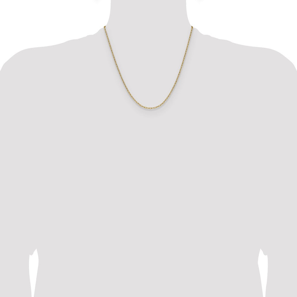 Shop Stylish 14K Gold 2.2mm Semi-Solid Beveled Paperclip Chain Necklace